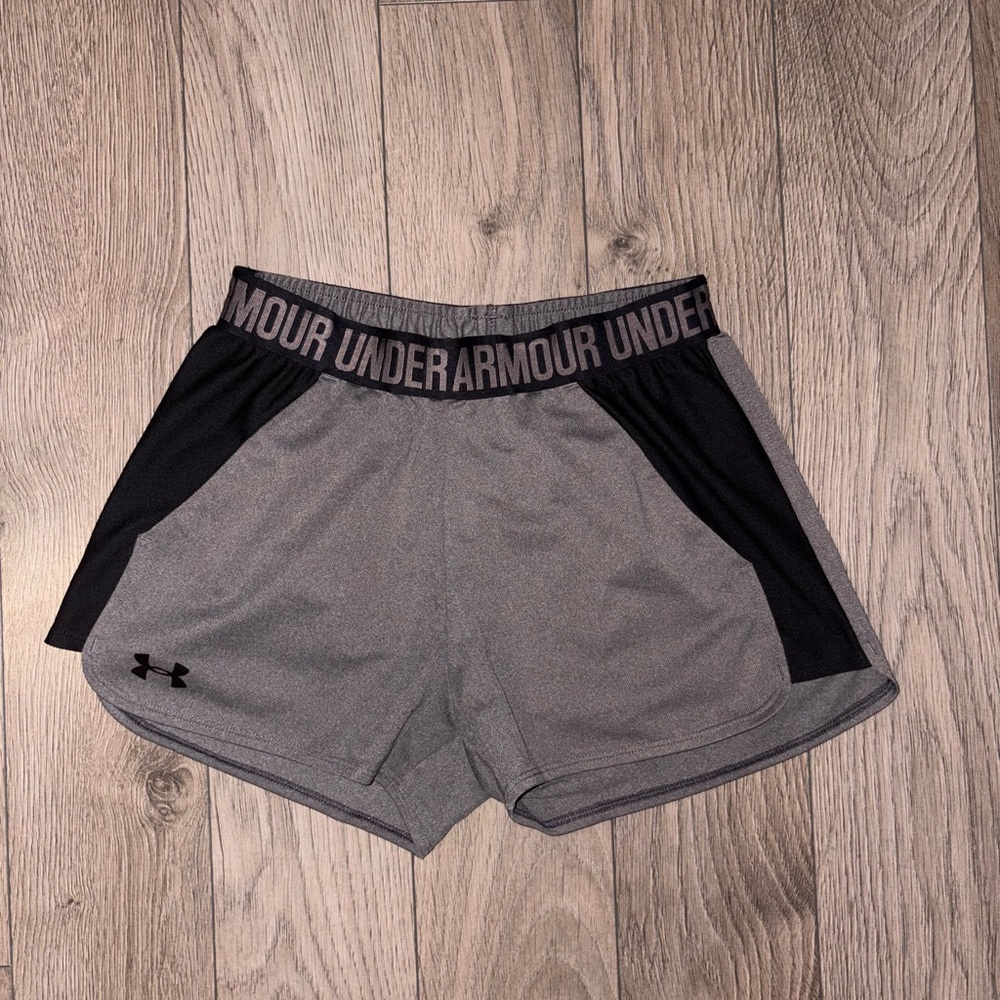 Under Armour Women's Athletic Shorts in Gray and Black